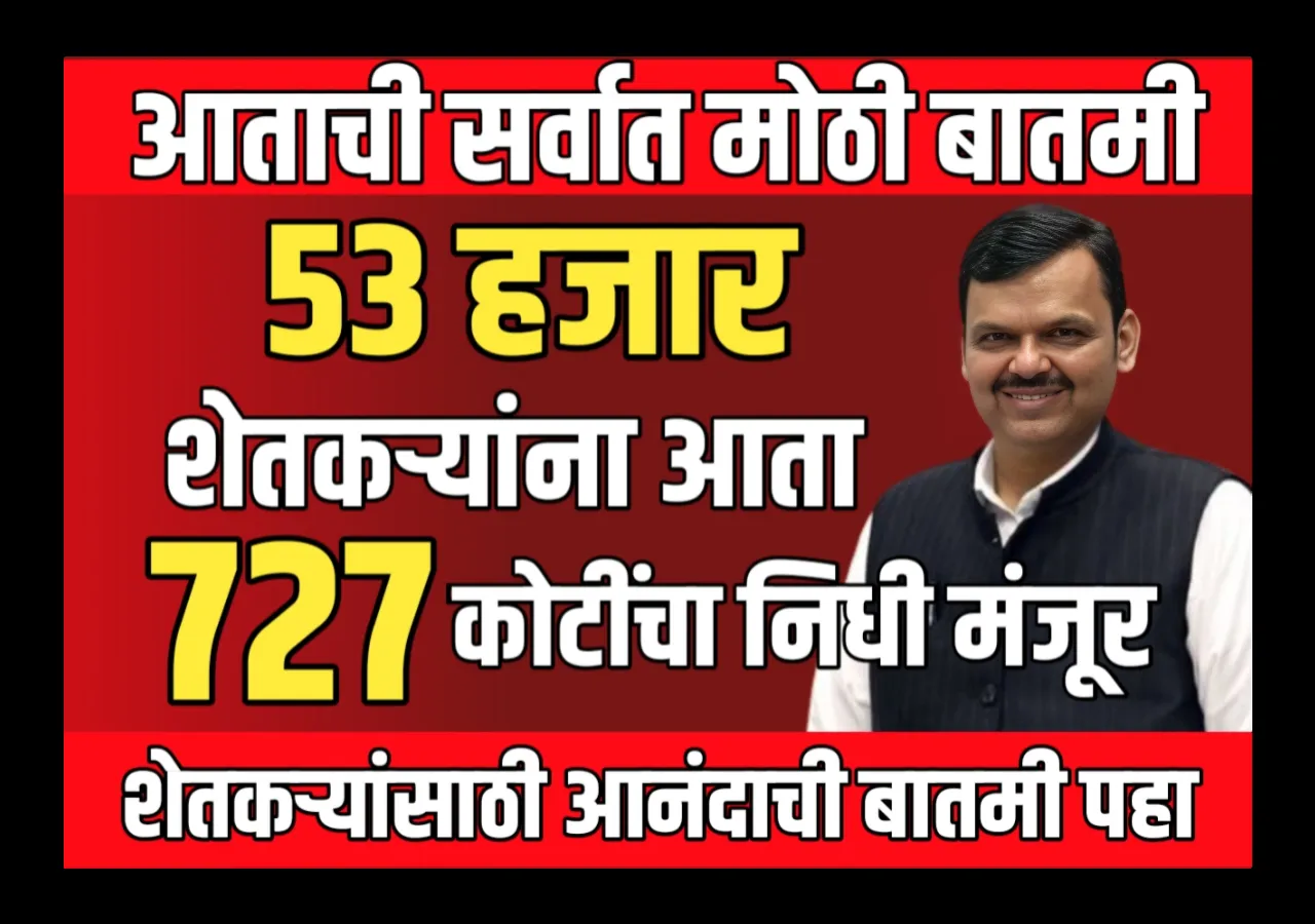 Pik Vima News : 53 हजार शेतकऱ्यांना 727 कोटीचा पीक विमा मंजूर
