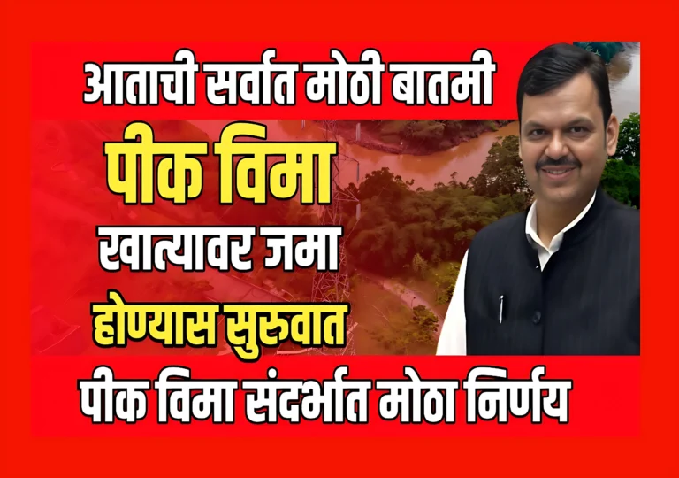 Pik Vima : अखेर शेतकऱ्यांच्या खात्यावर पीक विमा जमा होण्यास सुरुवात