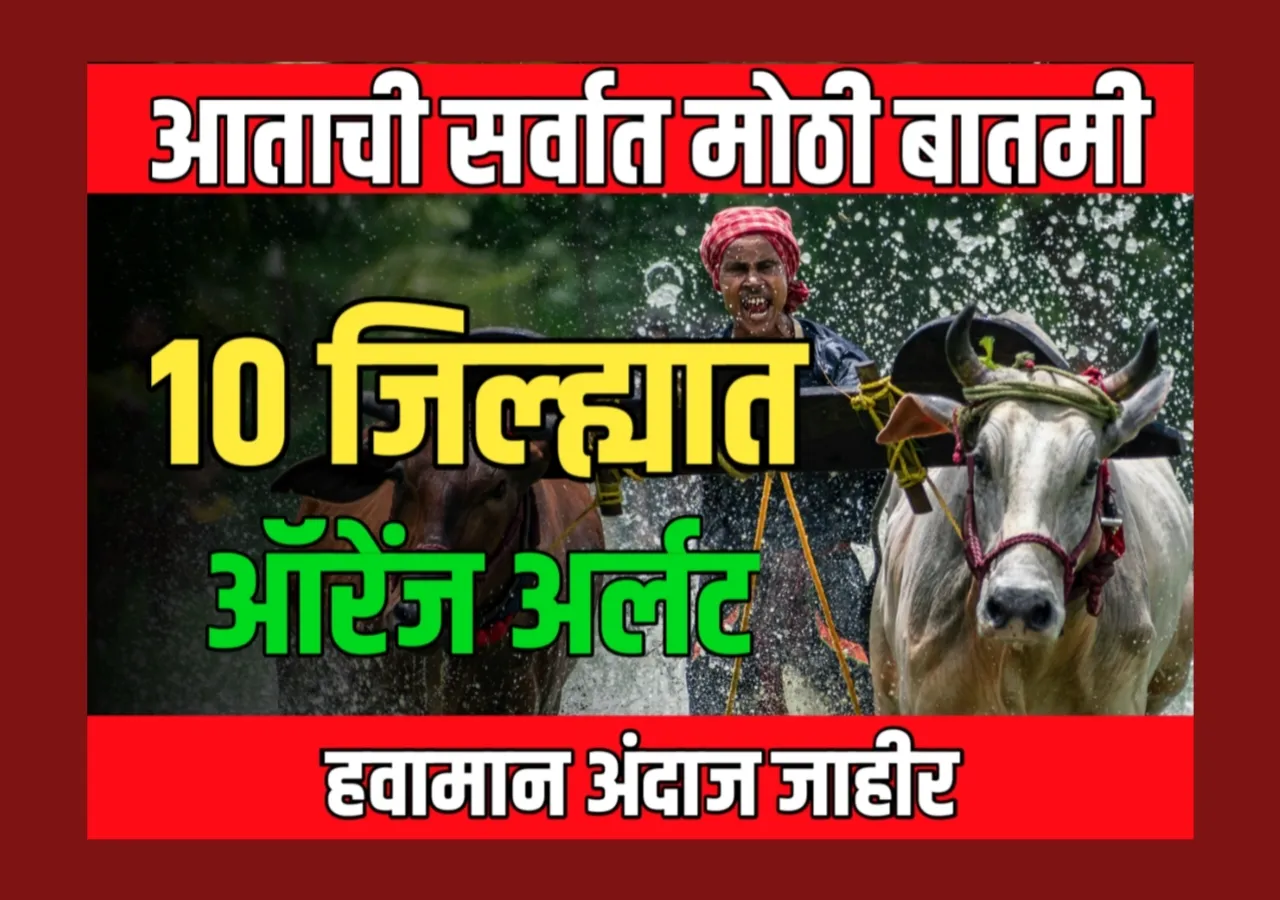 Weather Update Today : 10 जिल्ह्यात ऑरेंज अर्लट जारी