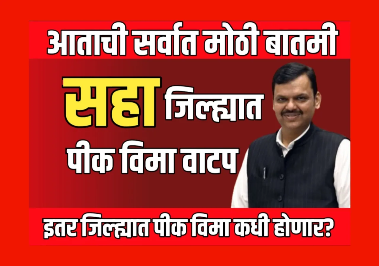 Pik Vima : 6 जिल्ह्यात पीक विमा वाटप