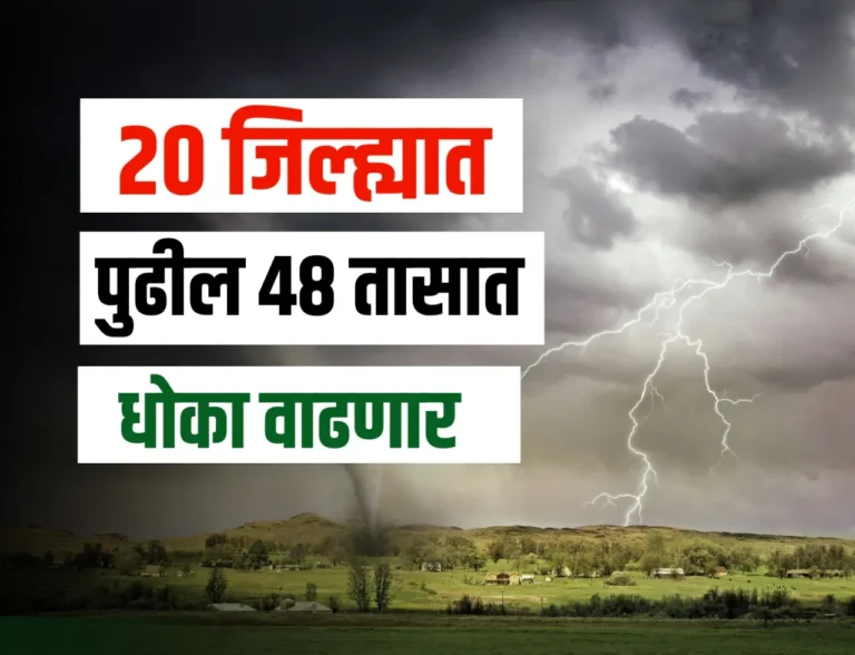 Maharashtra Weather : राज्यातील 20 जिल्ह्यांत अवकाळी पाऊस पडणार