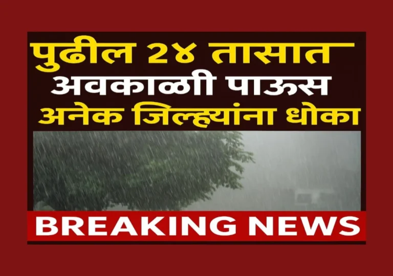 Weather : पुढील 24 तासात अनेक जिल्ह्यात अवकाळी पावसाची हजेरी