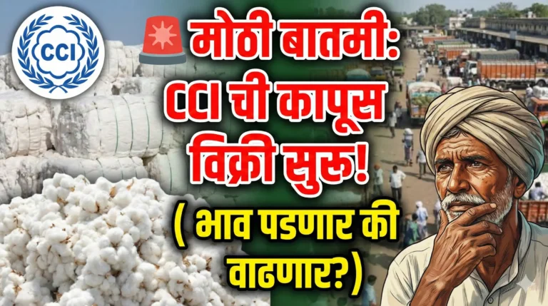 Cotton Rate: सीसीआयची विक्री सुरु; कापसाची ८२ लाख गाठी केली खरेदी