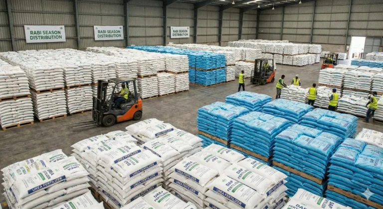 India Fertilizer Import Rise 2024Caption: रब्बी हंगामासाठी देशात खतांचा साठा करण्यासाठी आयातीत मोठी वाढ करण्यात आली आहे.