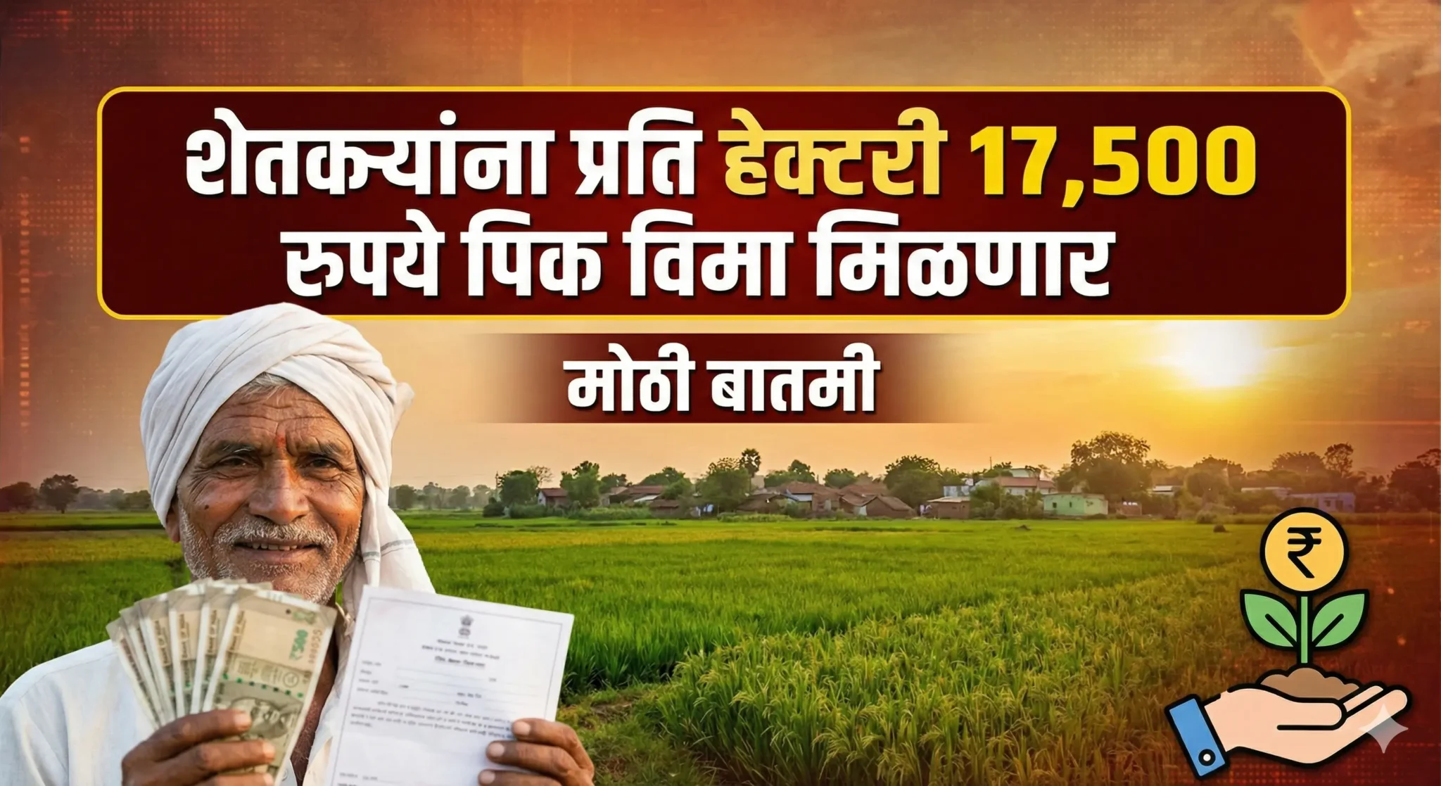 Pik Vima Update: आनंदाची बातमी! शेतकऱ्यांना हेक्टरी 17,500 रुपये 'पीक विमा' मिळणार? वाचा सविस्तर रिपोर्ट