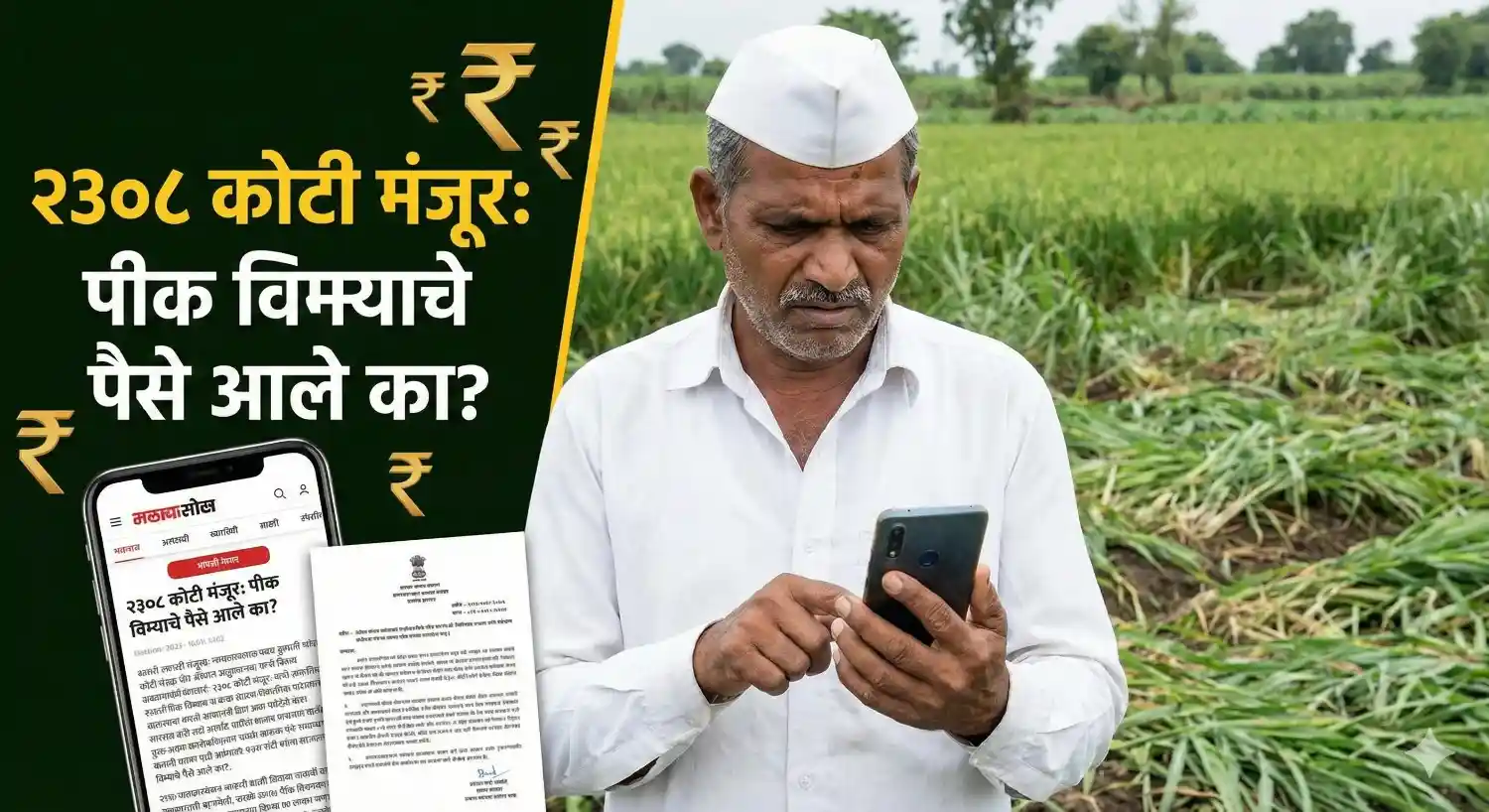 Pik Vima Update Today: 2308 कोटी मंजूर, पण तुमच्या खात्यात जमा झाले का? वाचा 'ग्राउंड रिपोर्ट'