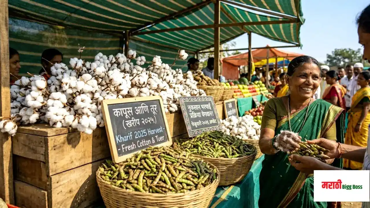 कापूस आणि तूर पीक नुकसान भरपाई २०२५-२६ अपडेट महाराष्ट्र (Kapus Tur Pik Vima Update)
