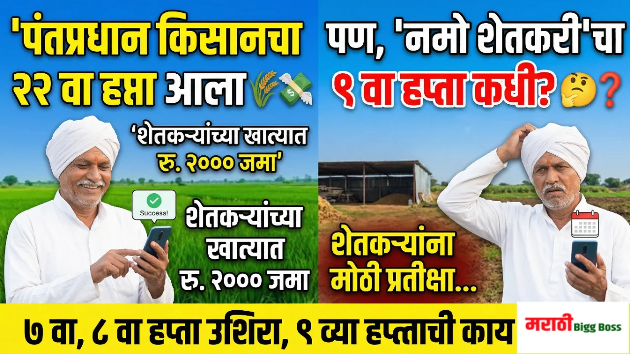 पीएम किसान २२ वा हप्ता जमा आणि नमो शेतकरी ९ व्या हप्त्याची वाट पाहणारा महाराष्ट्रातील शेतकरी