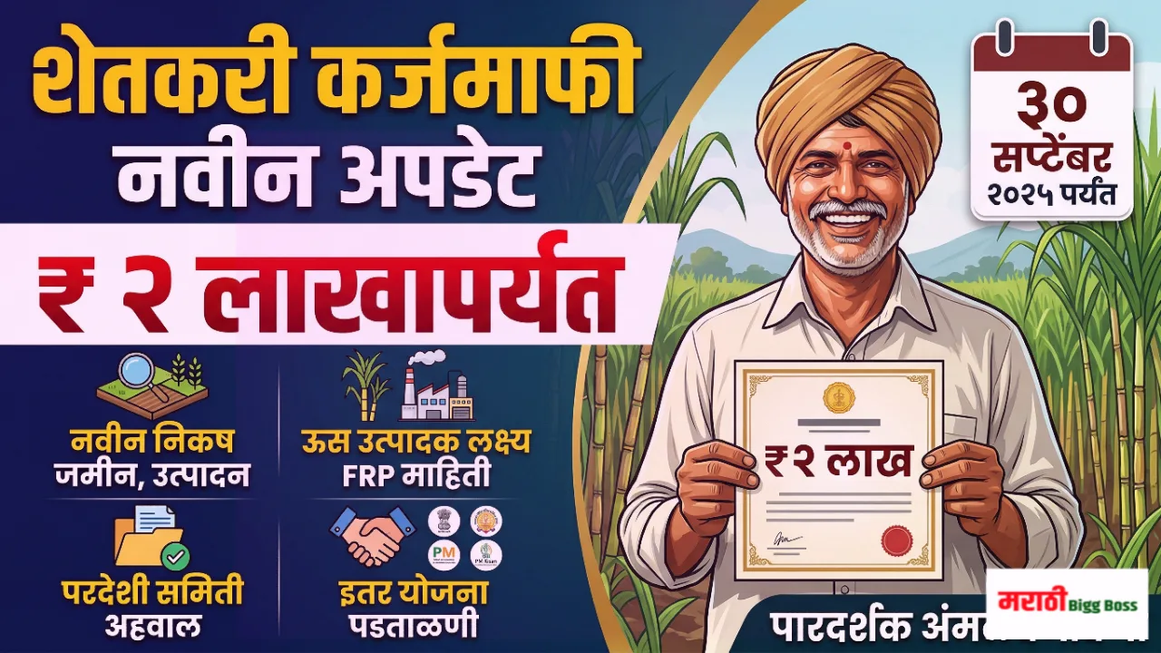 महाराष्ट्र शेतकरी कर्जमाफी नवीन अपडेट 2026 - २ लाख रुपये कर्जमाफी