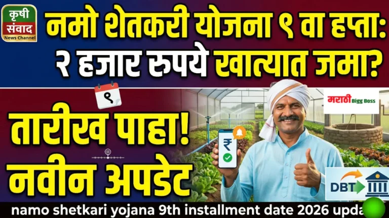Namo Shetkari Yojana 9th Installment Date 2026 update for Maharashtra farmers.